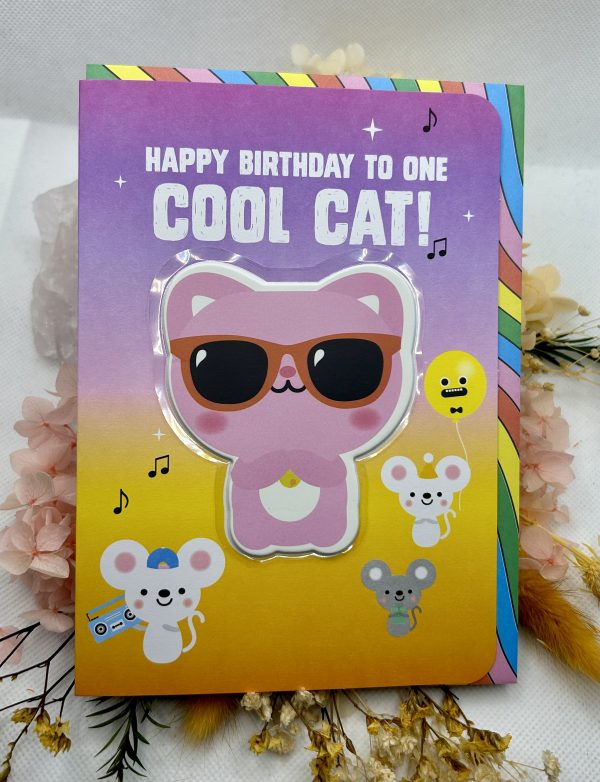 Cool Cat Birthday Card