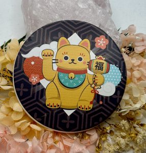 Gold Cat Lucky Cat Coaster
