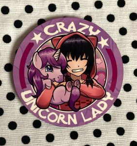 Anime Crazy Unicorn Lady Coaster