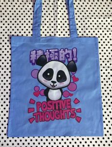 Positive Thoughts Panda Tote Bag