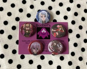 Anime Style 5 Pack Of Badges