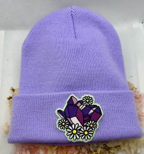 Lilac Crystal Beanie