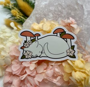 Sleepy Cat Vinyl Sticker